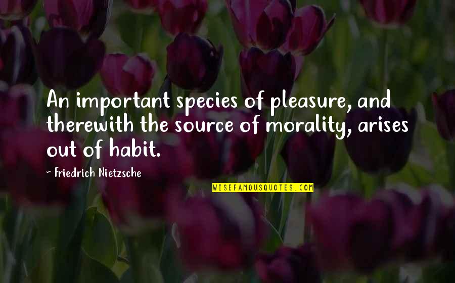 Diekelmann Allen Quotes By Friedrich Nietzsche: An important species of pleasure, and therewith the