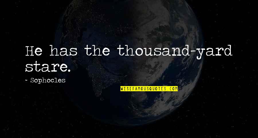 Diekers Quotes By Sophocles: He has the thousand-yard stare.