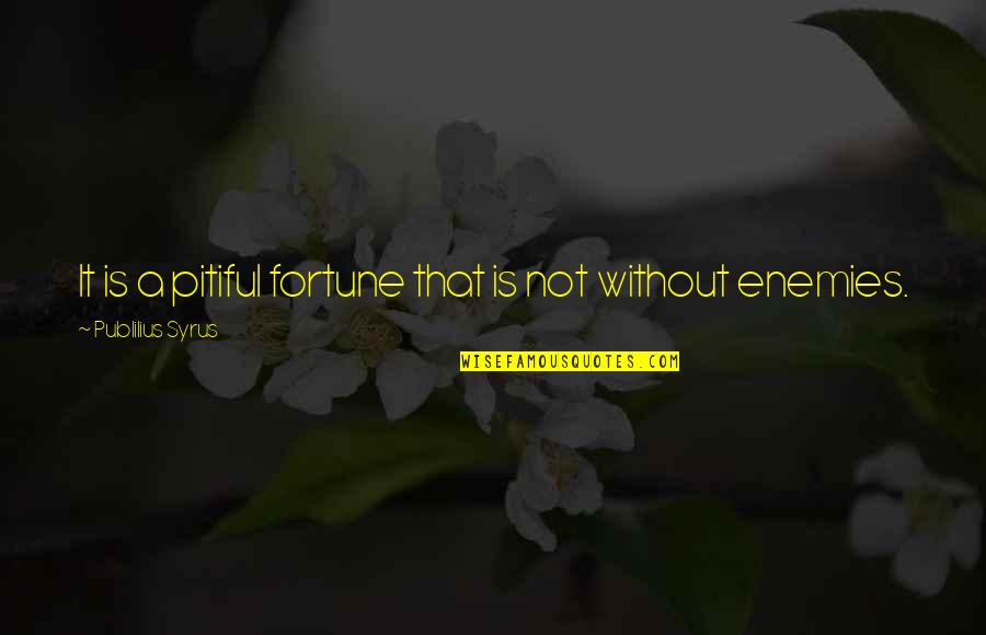 Diepte Bureau Quotes By Publilius Syrus: It is a pitiful fortune that is not Diepte Bureau Quotes By Publilius Syrus: It is a pitiful fortune that is not