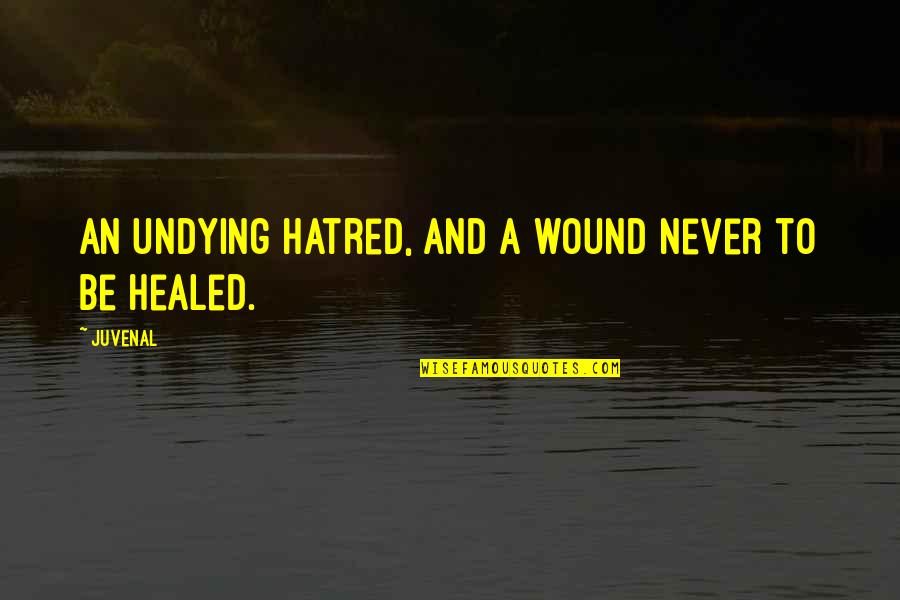 Diestro Definicion Quotes By Juvenal: An undying hatred, and a wound never to