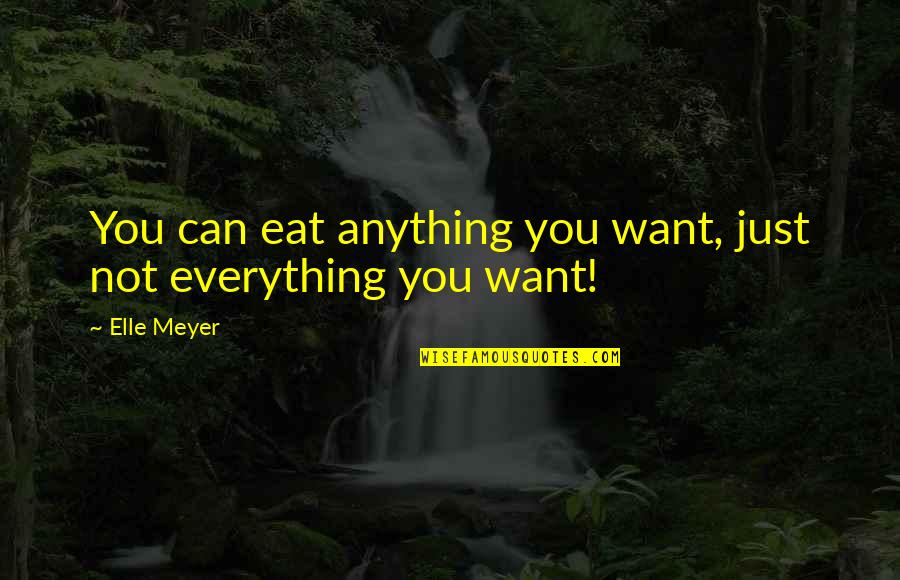 Dieting For Health Quotes By Elle Meyer: You can eat anything you want, just not