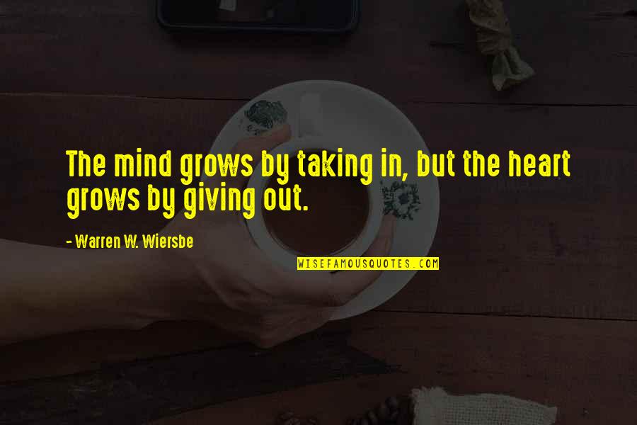 Dietter Fletcher Quotes By Warren W. Wiersbe: The mind grows by taking in, but the