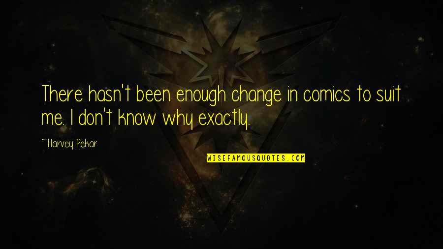 Difensori Fantacalcio Quotes By Harvey Pekar: There hasn't been enough change in comics to