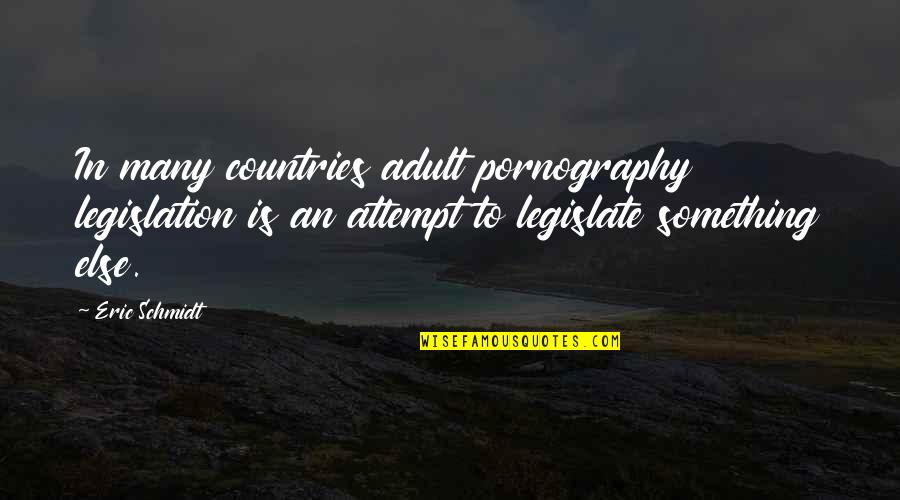 Difference Between Ego And Attitude Quotes By Eric Schmidt: In many countries adult pornography legislation is an Difference Between Ego And Attitude Quotes By Eric Schmidt: In many countries adult pornography legislation is an