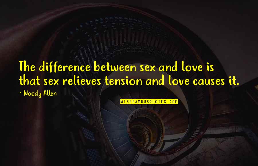 Difference Between Love Quotes By Woody Allen: The difference between sex and love is that