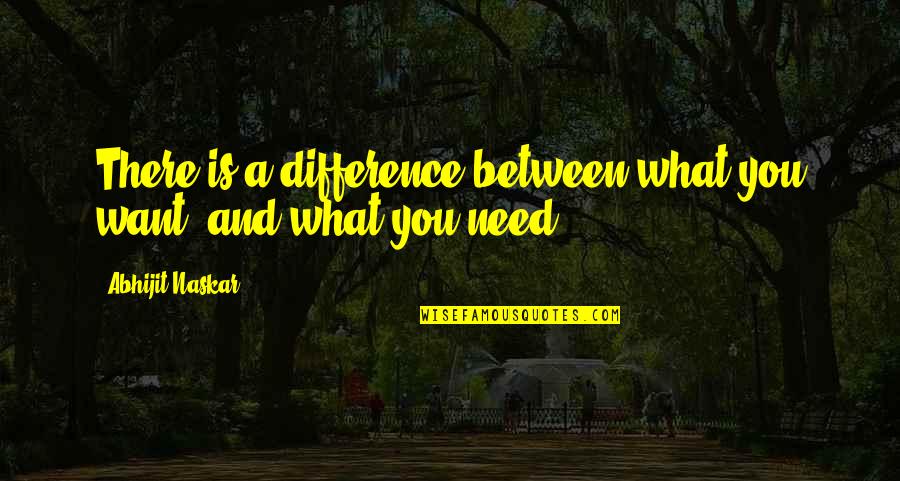 Difference Between Need And Want Quotes By Abhijit Naskar: There is a difference between what you want,