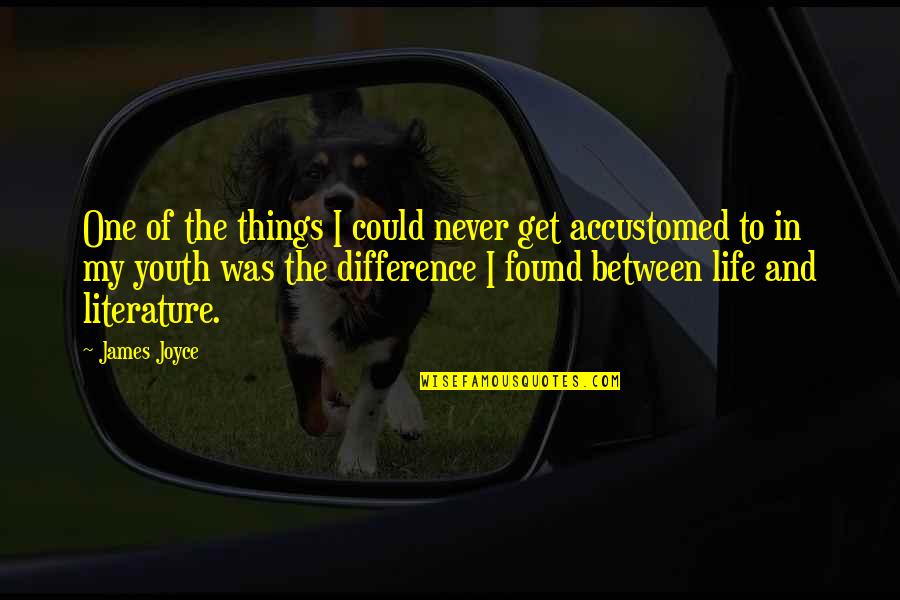 Difference In My Life Quotes By James Joyce: One of the things I could never get