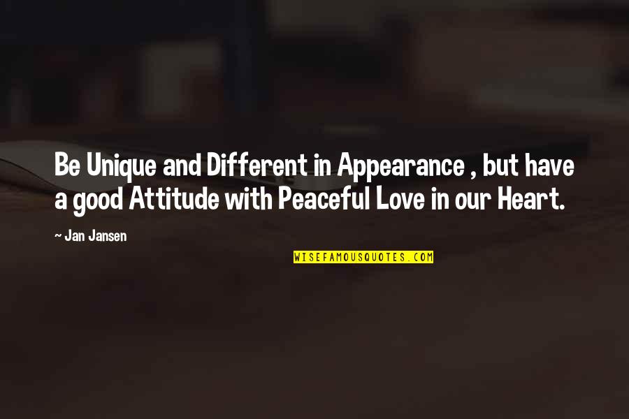 Difference With Convection Quotes By Jan Jansen: Be Unique and Different in Appearance , but Difference With Convection Quotes By Jan Jansen: Be Unique and Different in Appearance , but