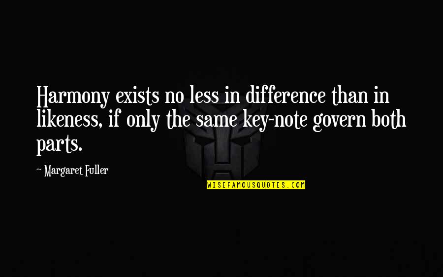 Differences And Unity Quotes By Margaret Fuller: Harmony exists no less in difference than in