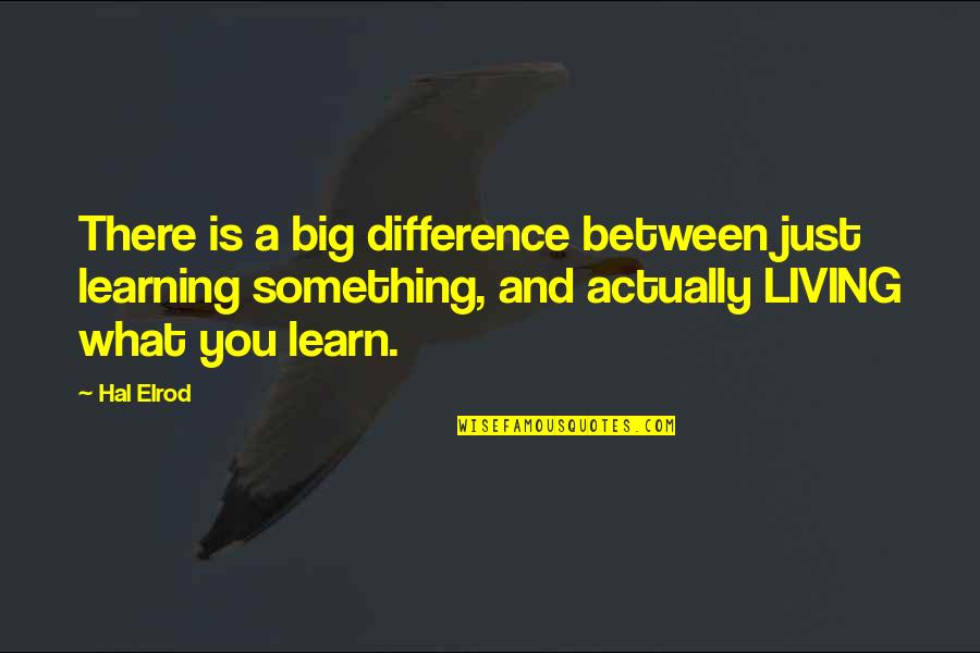 Differences In Learning Quotes By Hal Elrod: There is a big difference between just learning
