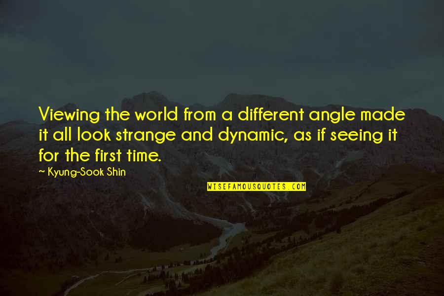 Different Angle Quotes By Kyung-Sook Shin: Viewing the world from a different angle made