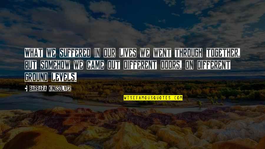 Different But Together Quotes By Barbara Kingsolver: What we suffered in our lives we went