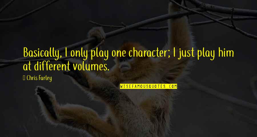 Different Character Quotes By Chris Farley: Basically, I only play one character; I just