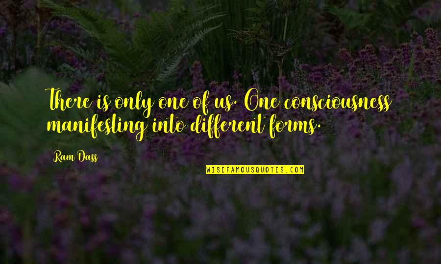 Different Forms Quotes By Ram Dass: There is only one of us. One consciousness