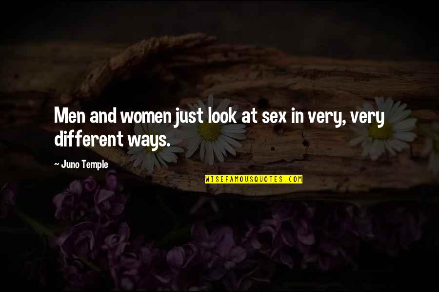 Different Look Quotes By Juno Temple: Men and women just look at sex in