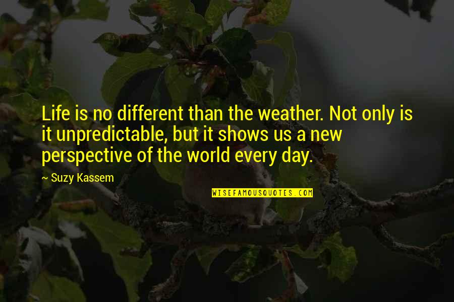 Different Perspective Quotes By Suzy Kassem: Life is no different than the weather. Not