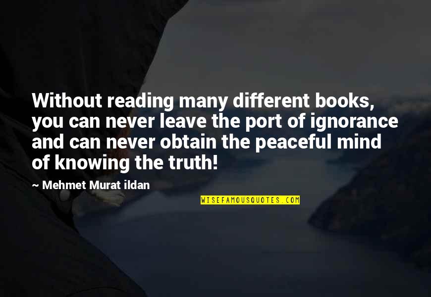 Different Quotes And Quotes By Mehmet Murat Ildan: Without reading many different books, you can never