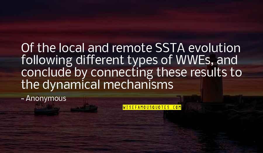 Different Types Quotes By Anonymous: Of the local and remote SSTA evolution following