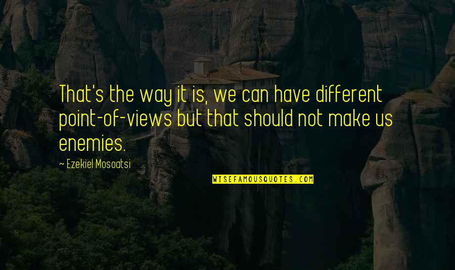 Different Views Quotes By Ezekiel Mosoatsi: That's the way it is, we can have