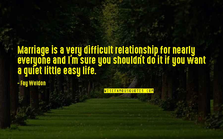 Difficult Marriage Quotes By Fay Weldon: Marriage is a very difficult relationship for nearly Difficult Marriage Quotes By Fay Weldon: Marriage is a very difficult relationship for nearly