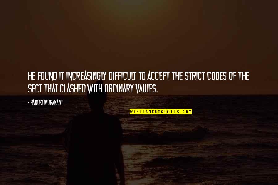 Difficult To Accept Quotes By Haruki Murakami: He found it increasingly difficult to accept the