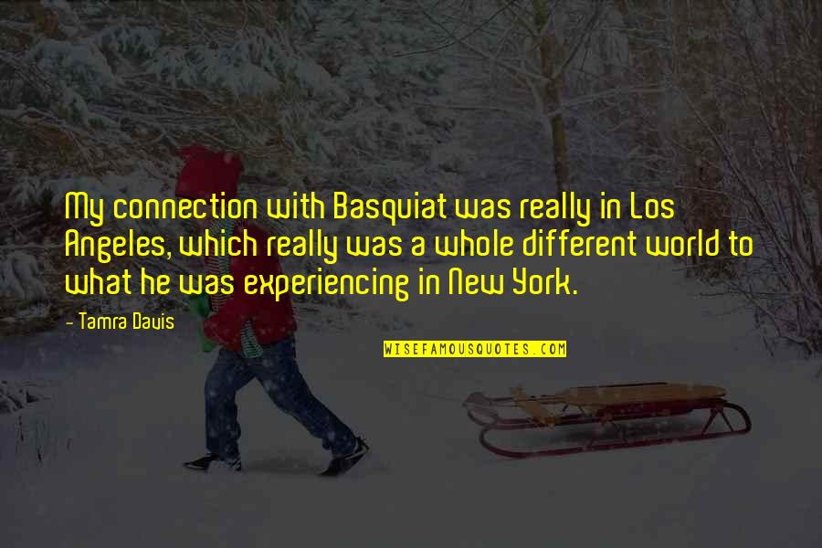 Difficulties Of Love Quotes By Tamra Davis: My connection with Basquiat was really in Los
