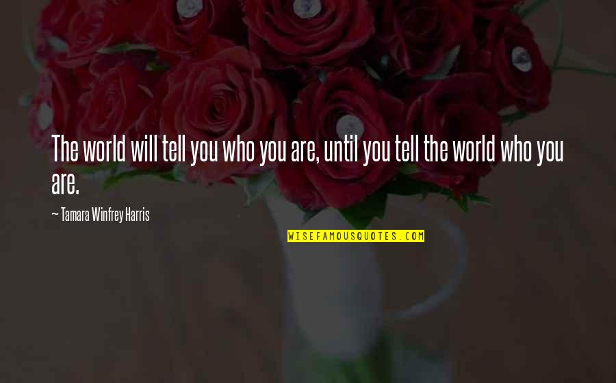 Diffrense Quotes By Tamara Winfrey Harris: The world will tell you who you are,