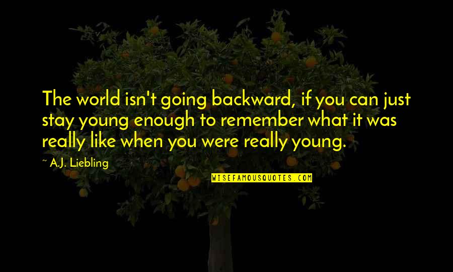Difom Quotes By A.J. Liebling: The world isn't going backward, if you can Difom Quotes By A.J. Liebling: The world isn't going backward, if you can