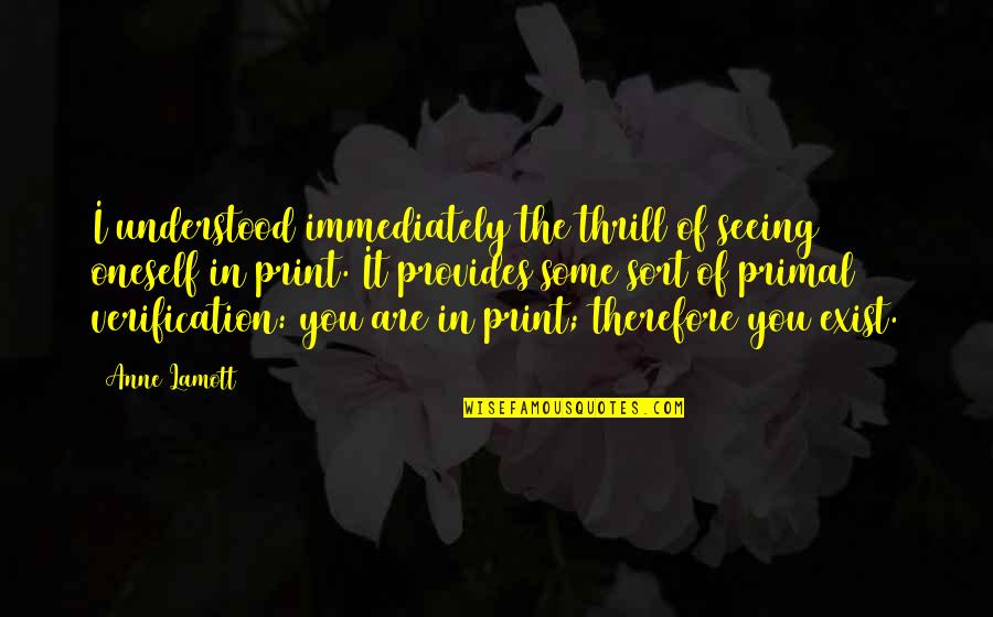 Difranco Of Folk Quotes By Anne Lamott: I understood immediately the thrill of seeing oneself