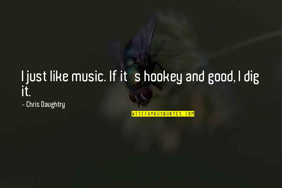 Dig It Quotes By Chris Daughtry: I just like music. If it's hookey and Dig It Quotes By Chris Daughtry: I just like music. If it's hookey and