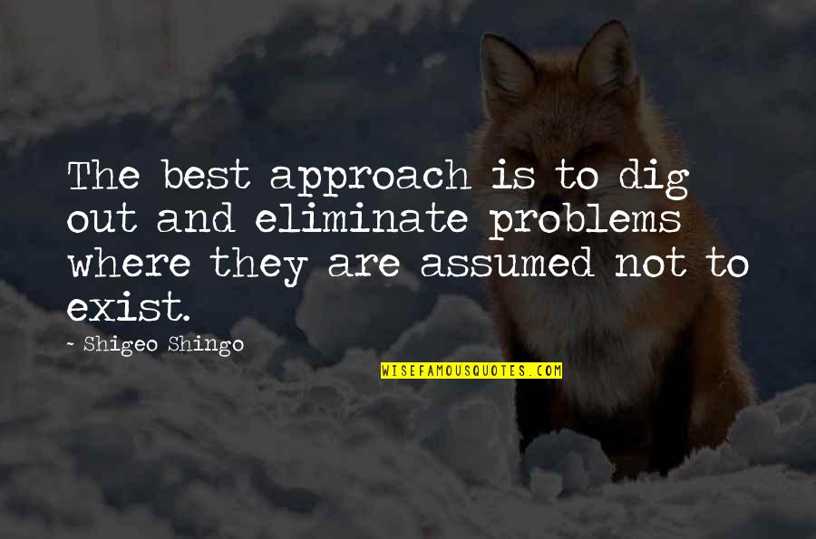 Dig Out Quotes By Shigeo Shingo: The best approach is to dig out and