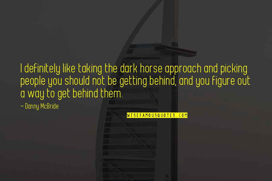 Digamos No A La Quotes By Danny McBride: I definitely like taking the dark horse approach