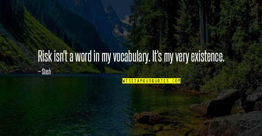 Digestibility Quotes By Slash: Risk isn't a word in my vocabulary. It's