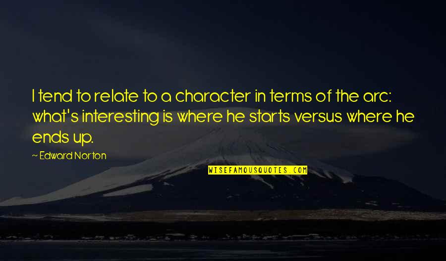 Digestions Quotes By Edward Norton: I tend to relate to a character in