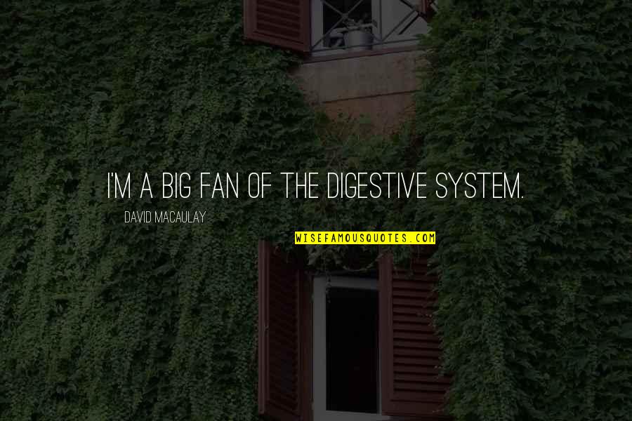 Digestive Quotes By David Macaulay: I'm a big fan of the digestive system.