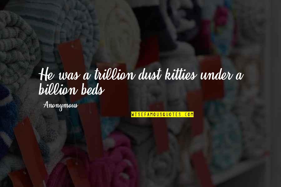 Diggers Quotes By Anonymous: He was a trillion dust-kitties under a billion