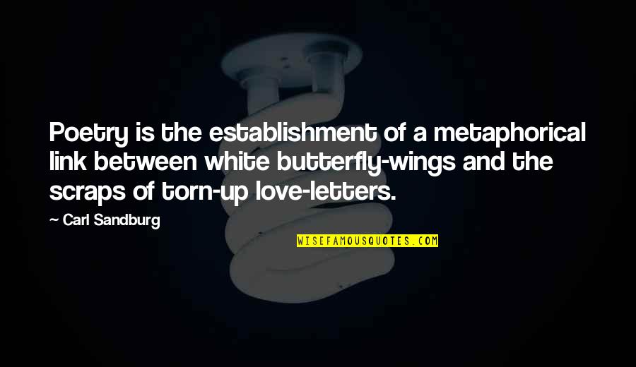 Diggings Claims Quotes By Carl Sandburg: Poetry is the establishment of a metaphorical link