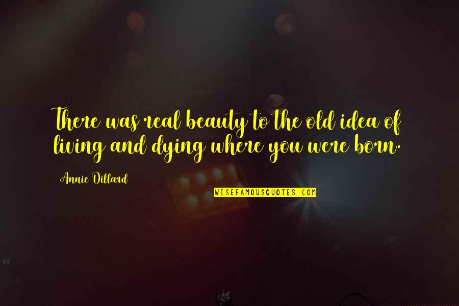 Digline Quotes By Annie Dillard: There was real beauty to the old idea