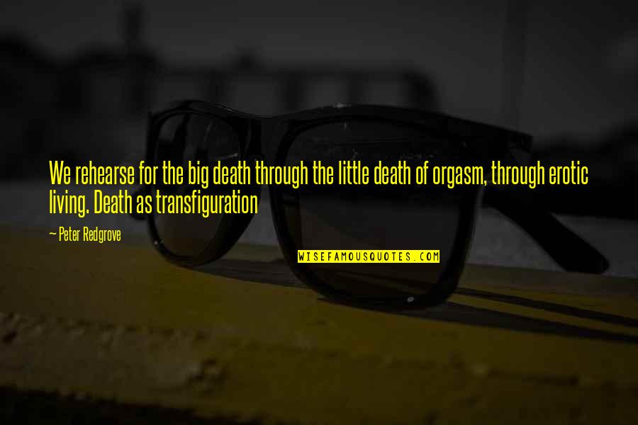 Dignity Of A Human Being Quotes By Peter Redgrove: We rehearse for the big death through the