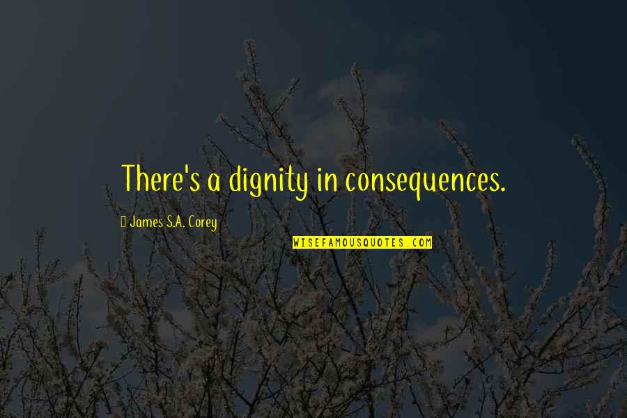 Dignity's Quotes By James S.A. Corey: There's a dignity in consequences.