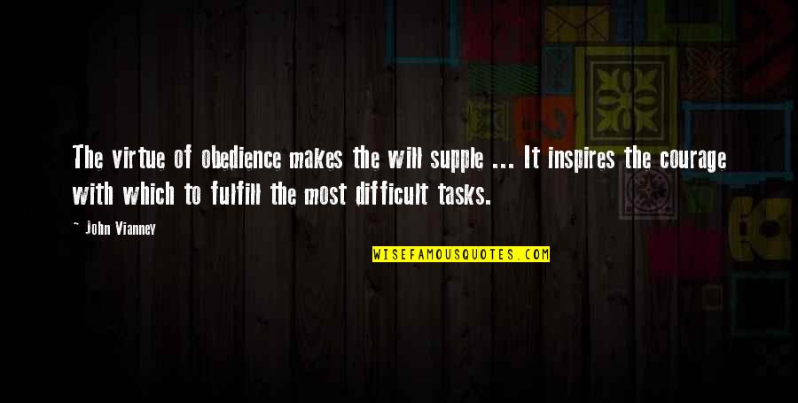 Digweed Tracklist Quotes By John Vianney: The virtue of obedience makes the will supple Digweed Tracklist Quotes By John Vianney: The virtue of obedience makes the will supple