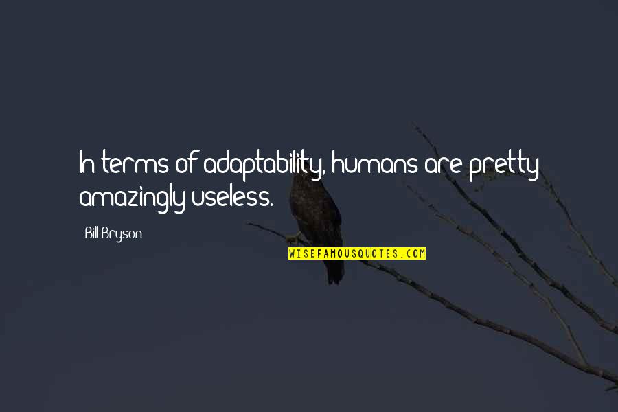 Dijalog Na Quotes By Bill Bryson: In terms of adaptability, humans are pretty amazingly