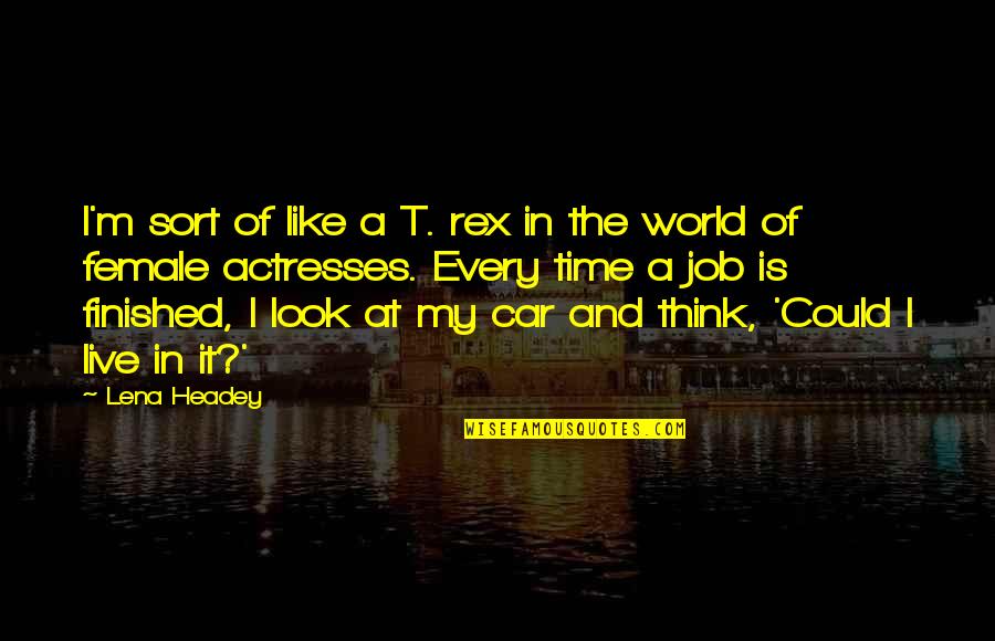 Dijei Quotes By Lena Headey: I'm sort of like a T. rex in Dijei Quotes By Lena Headey: I'm sort of like a T. rex in