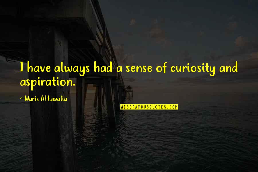Diking Quotes By Waris Ahluwalia: I have always had a sense of curiosity Diking Quotes By Waris Ahluwalia: I have always had a sense of curiosity