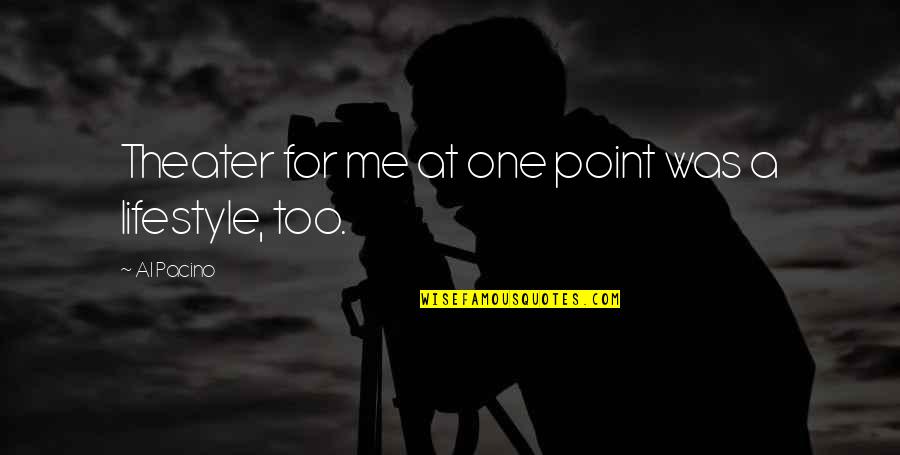 Dikutip Quotes By Al Pacino: Theater for me at one point was a