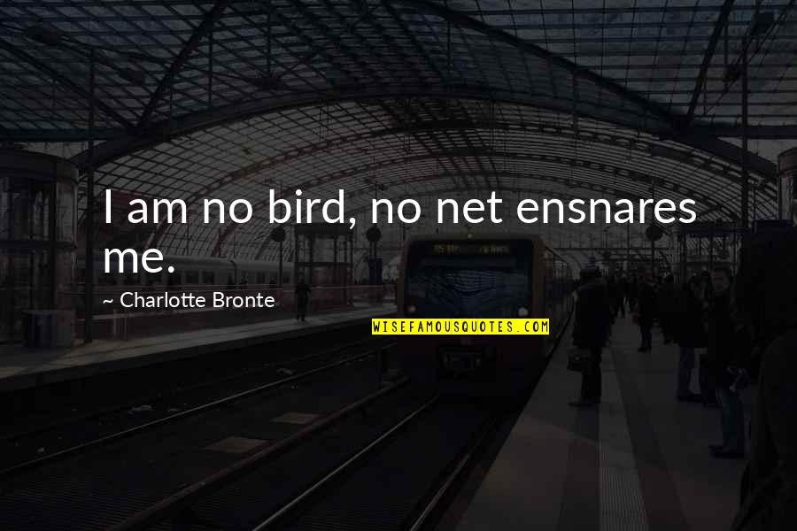 Dil Ka Kya Kasoor Quotes By Charlotte Bronte: I am no bird, no net ensnares me.