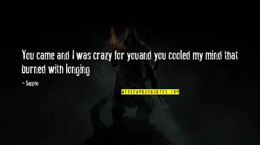 Dilallo Breadstick Quotes By Sappho: You came and I was crazy for youand
