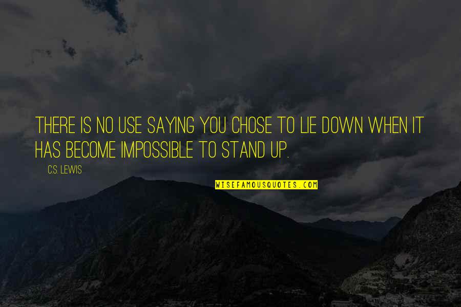 Dilaram Quotes By C.S. Lewis: There is no use saying you chose to Dilaram Quotes By C.S. Lewis: There is no use saying you chose to
