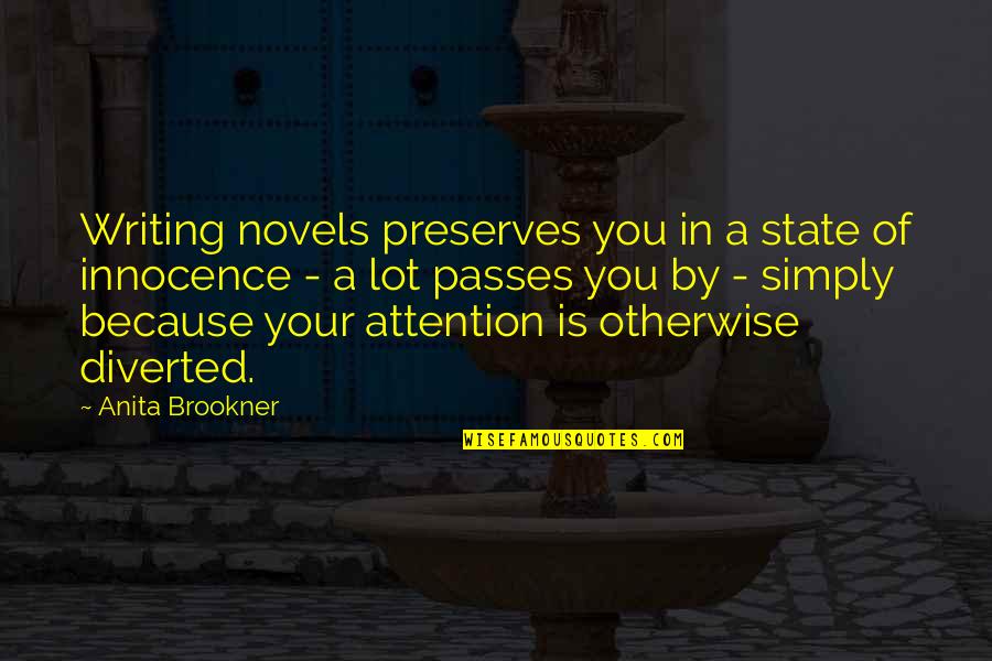 Dilarang Masuk Quotes By Anita Brookner: Writing novels preserves you in a state of