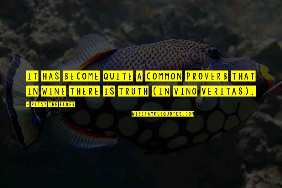 Diletto Self Quotes By Pliny The Elder: It has become quite a common proverb that